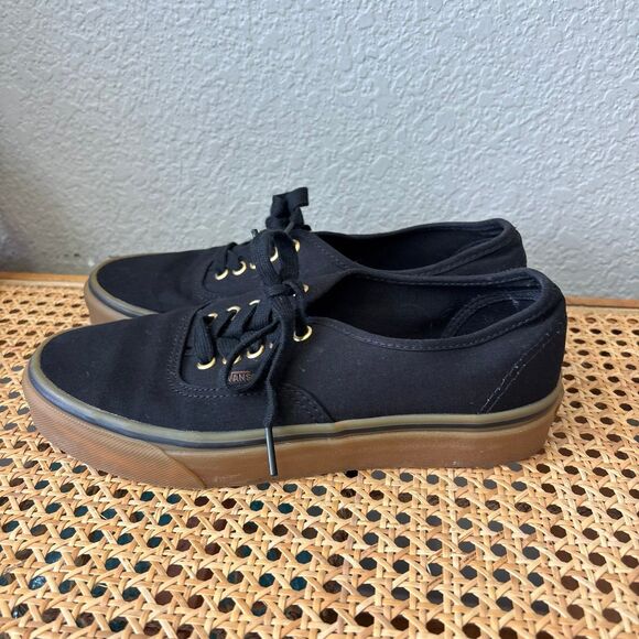 Vans Black Tie Shoes Excellent Condition Size Mens 7 Women 8.5 - Picture 9 of 10